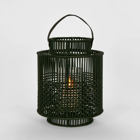 Kyra Rattan Lantern Black