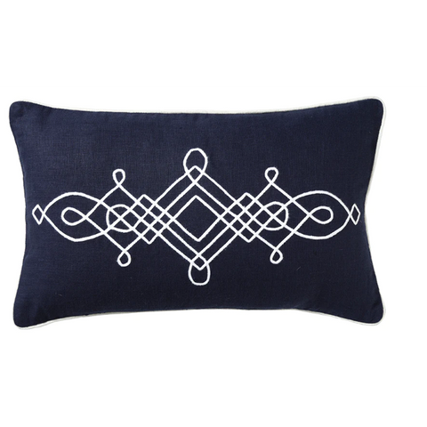 Linen Cape Cod Navy - Indoor Cushion (30 x 50)