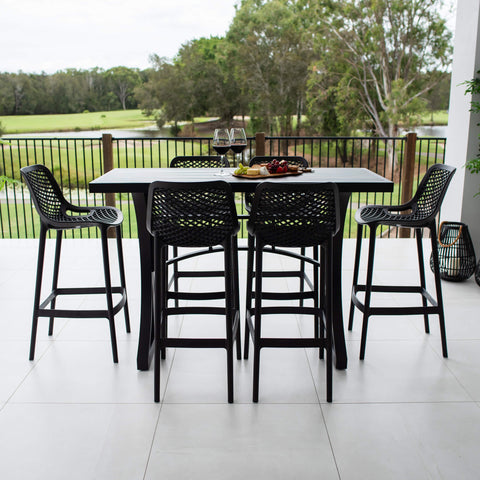 Air 75 Bergen - 7pce (150x65) - Outdoor Bar Set