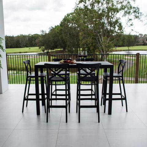 Portsea 75 Aria - 7pce (150x65) - Outdoor Bar Set