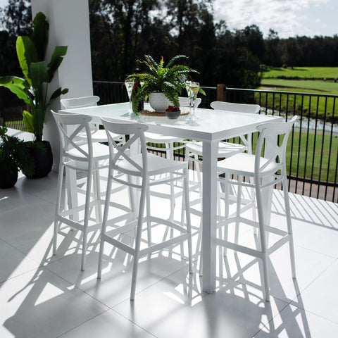 Portsea 75 Hudson - 7pce (150x80) - Outdoor Bar Set