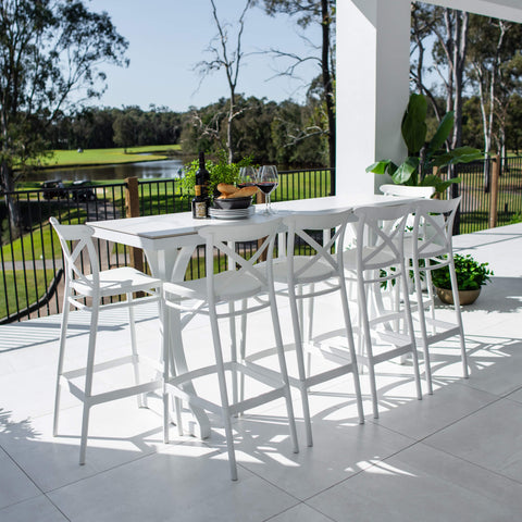 Portsea 75 Malibu - 7pce (200x65) - Outdoor Bar Set