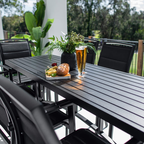 Shelby Bergen - 9pce (200x65) - Outdoor Bar Set