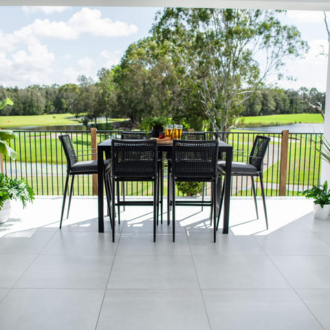 Vienna Rope Aria - 7pce (150x80) - Outdoor Bar Set