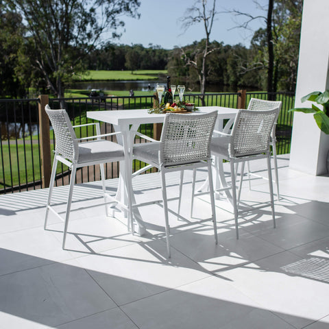 Vienna Rope Bergen - 5pce (150x65) - Outdoor Bar Set