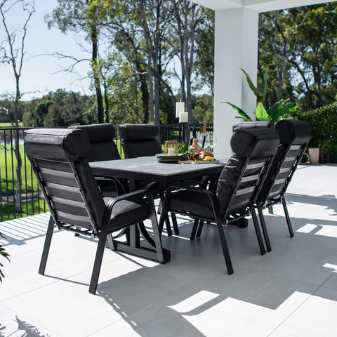 Andorra Malibu - 7pce (180x100) - Outdoor Dining Set
