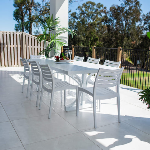 Apollo Bergen - 9pce (220x100) - Outdoor Dining Set