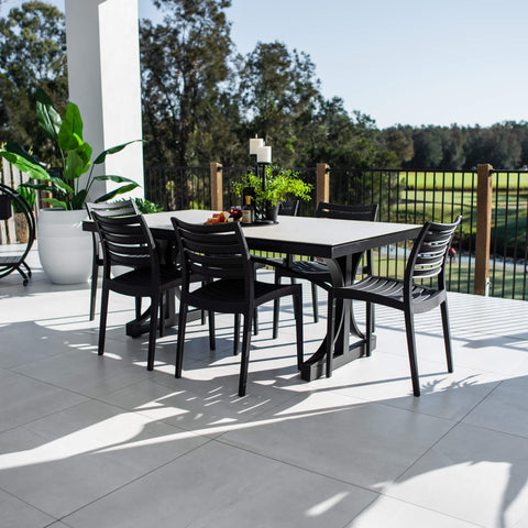 Apollo Ceramic - 7pce (180x100) - Outdoor Dining Set