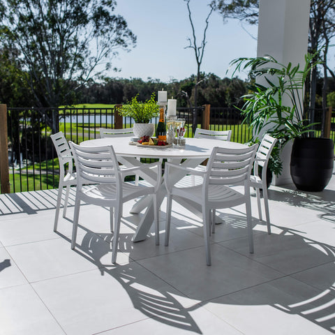 Apollo XL Malibu Round - 7pce (150x150) - Outdoor Dining Set
