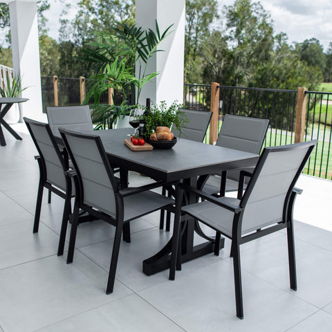 Margot Malibu - 7pce (150x80) - Outdoor Dining Set
