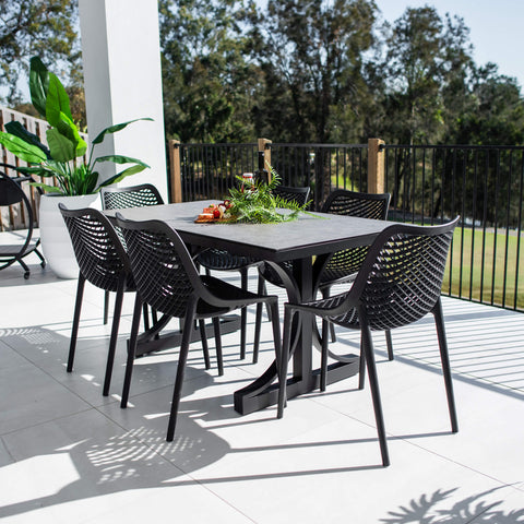 Roma Chester Moon - 7pce (150x80) - Outdoor Dining Set
