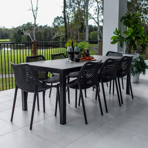 Roma Cruz - 9pce (200x90) - Outdoor Dining Set