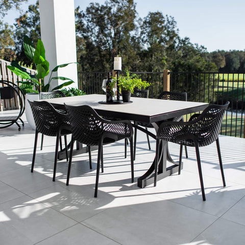 Roma XL Ceramic - 7pce (180x100) - Outdoor Dining Set