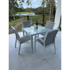 best-outdoor-furniture-Shelby Hudson - 5pce Outdoor Dining Set (90cm)