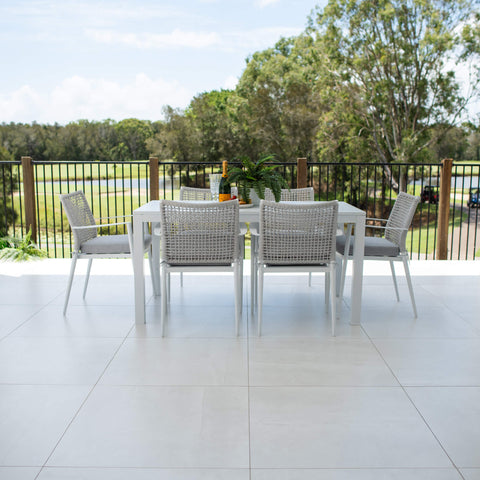 Vienna Rope Aria - 7pce (150x80) - Outdoor Dining Set