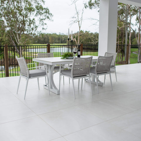 Vienna Rope Malibu - 7pce (180x100) - Outdoor Dining Set