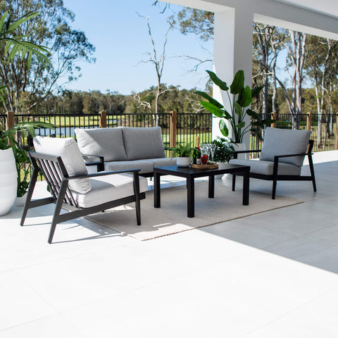 Peru Aluminium 2 - 4pce - Outdoor Lounge Setting