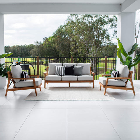 Peru Teak 3 - 3pce - Outdoor Lounge Setting