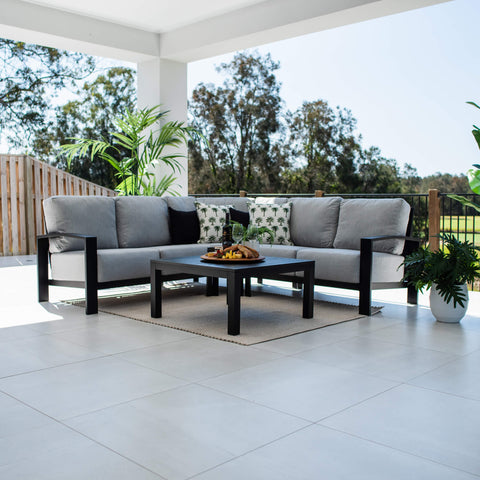 Tahoe Modular - 4pce - Outdoor Lounge Setting Black