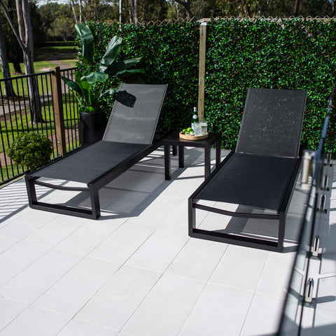 Milan Slat - 3pce - Outdoor Sun Lounge