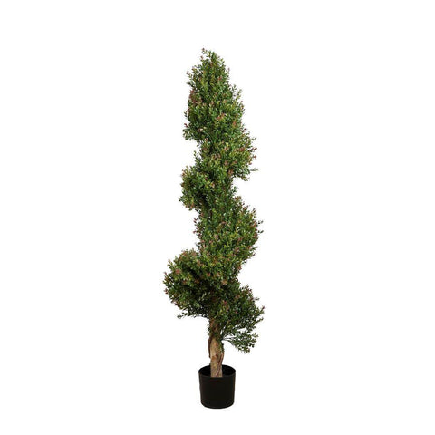 Red Day Leaf Spiral - Artificial Plant (1.4m)