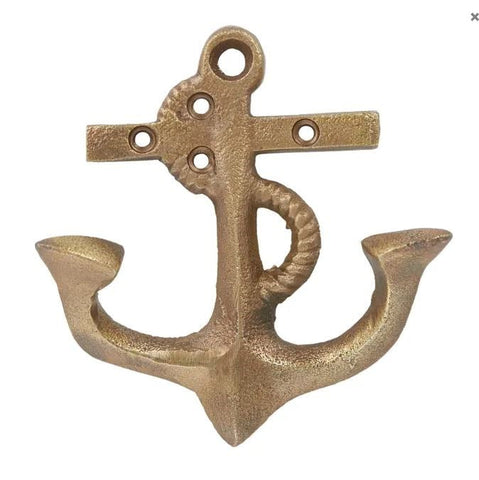 Anchor Brass Wall Hook (11 x 11cm)