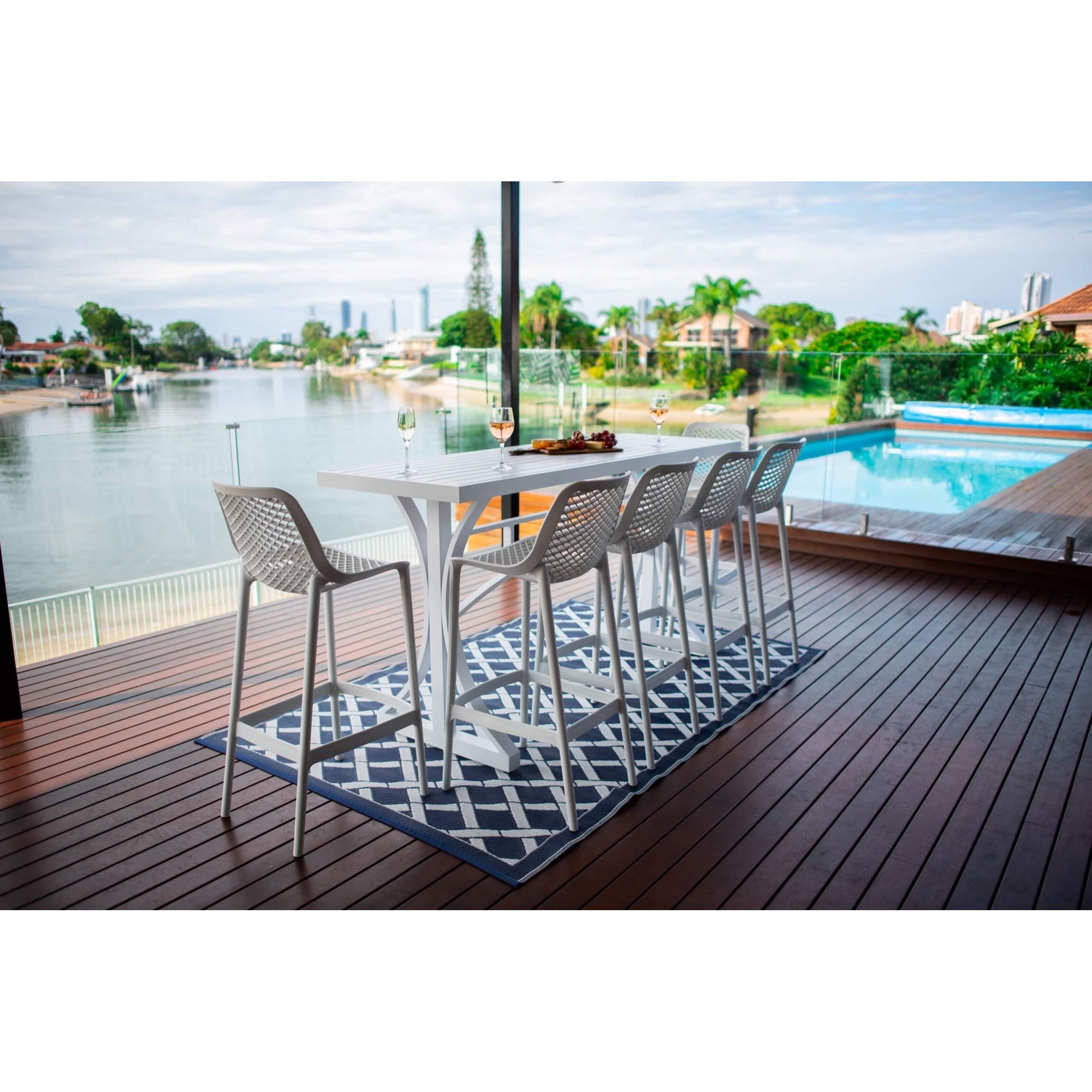 best-outdoor-furniture-Air 75 - Bergen Slat Bar 200 - 7pce - Outdoor Bar Set