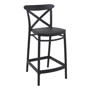best-outdoor-furniture-Cross Back Bar Stool 65 - Outdoor Bar Chair
