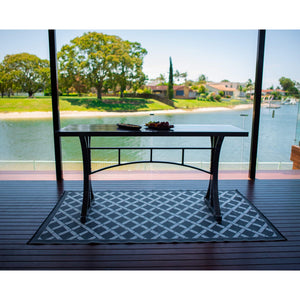 best-outdoor-furniture-Bergen Slat - G/Metal - Outdoor Bar Table (200x65x101H)