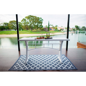 best-outdoor-furniture-Bergen Slat - White - Outdoor Bar Table (200x65x101H)