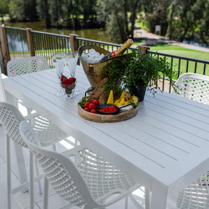 best-outdoor-furniture-Air 75 - Alum Slat Bar - 7pce - Outdoor Bar Set #color_WHITE