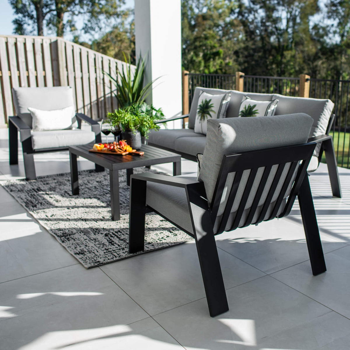 best-outdoor-furniture-Monica 3 - 4pce - Outdoor Lounge Setting #color_BLACK