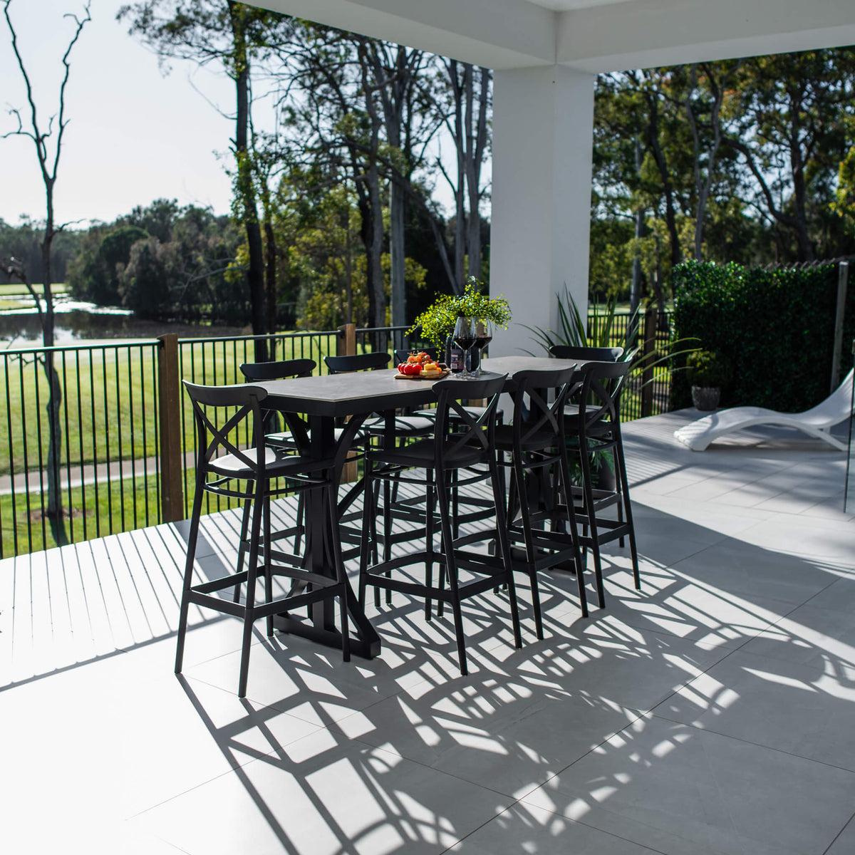 best-outdoor-furniture-Portsea 75 Malibu - 9pce (200x65) - Outdoor Bar Set #color_BLACK-STONE