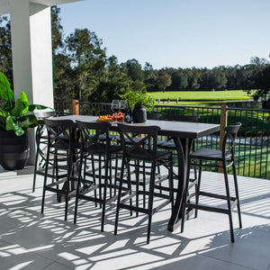 best-outdoor-furniture-Portsea 75 Malibu - 9pce (200x65) - Outdoor Bar Set #color_BLACK-STONE