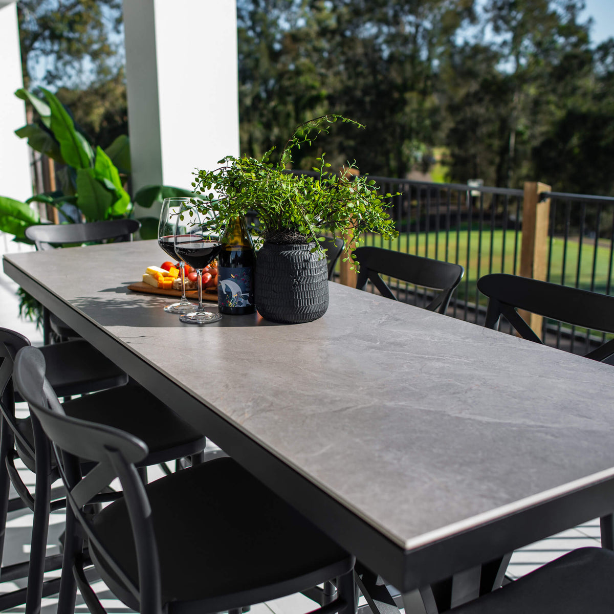 best-outdoor-furniture-Portsea 75 Malibu - 9pce (200x65) - Outdoor Bar Set #color_BLACK-STONE