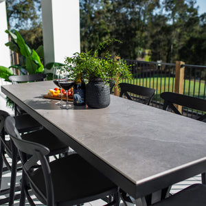 best-outdoor-furniture-Portsea 75 Malibu - 9pce (200x65) - Outdoor Bar Set #color_BLACK-STONE