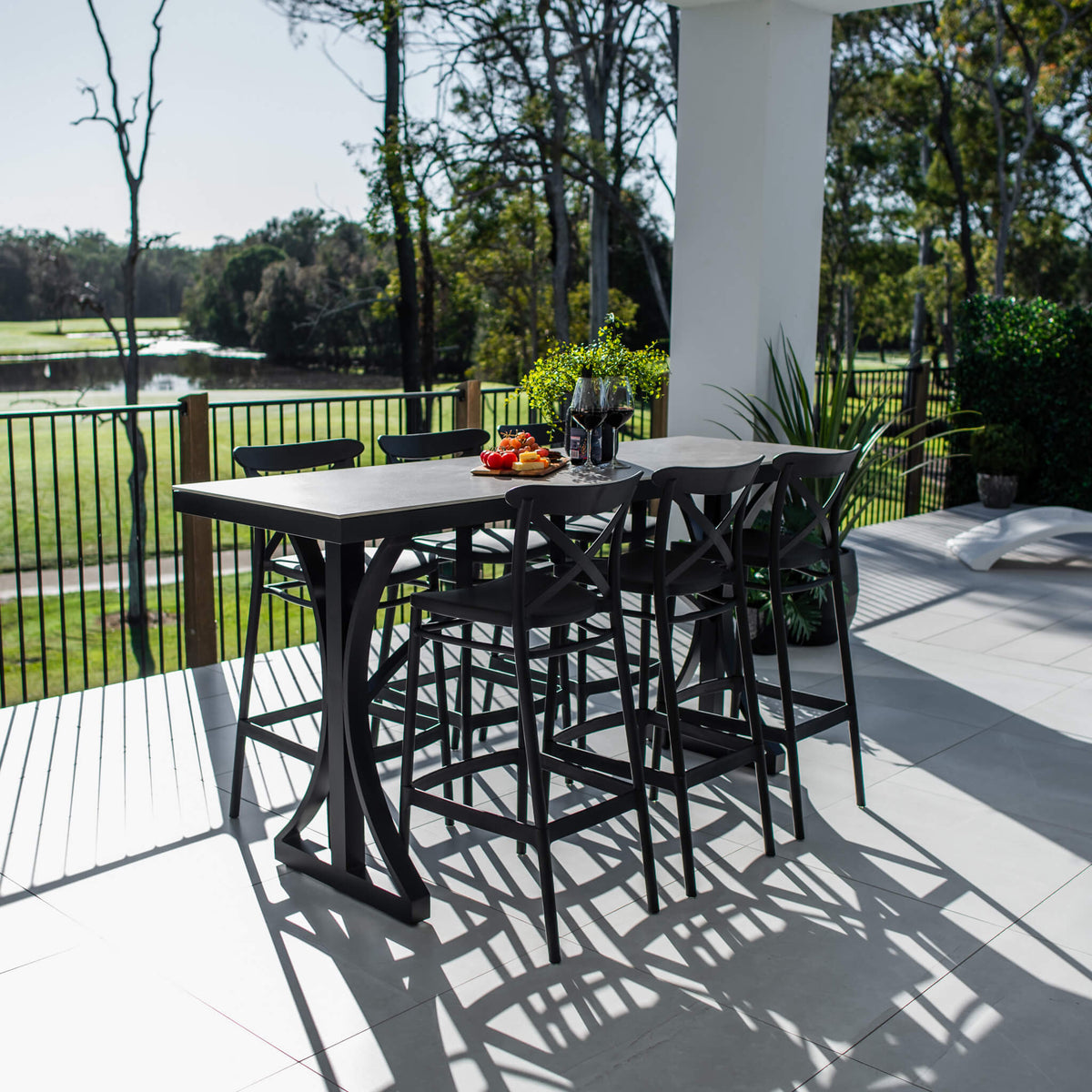 best-outdoor-furniture-Portsea 75 Malibu - 7pce (200x65) - Outdoor Bar Set #color_BLACK-STONE