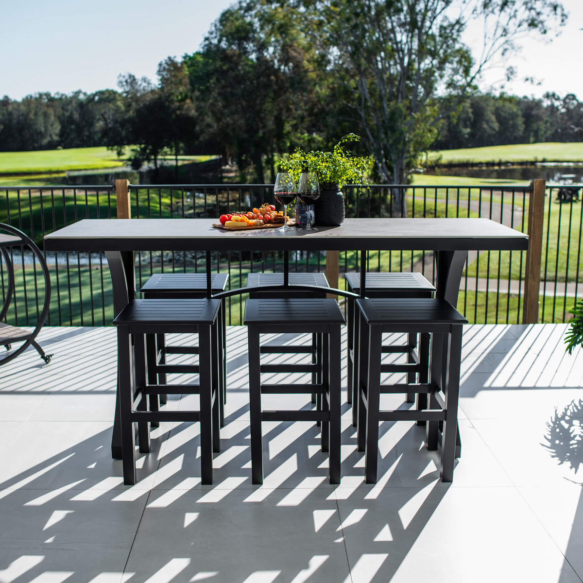 best-outdoor-furniture-Kirra Malibu - 7pce (200x65) - Outdoor Bar Set #color_BLACK-STONE