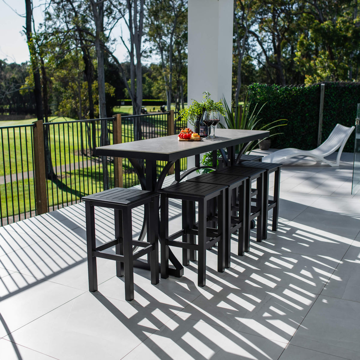 best-outdoor-furniture-Kirra Malibu - 7pce (200x65) - Outdoor Bar Set #color_BLACK-STONE