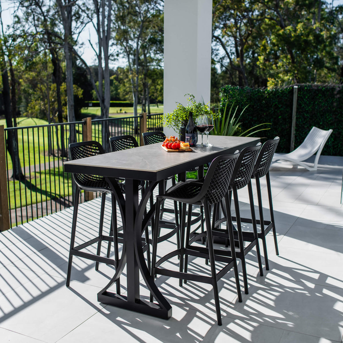best-outdoor-furniture-Roma 75 Malibu - 7pce (200x65) - Outdoor Bar Set - Outdoor Bar Set  #color_BLACK-STONE