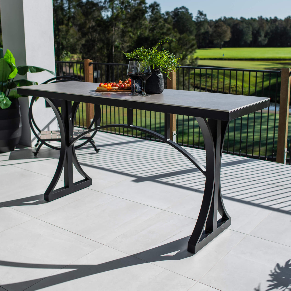 best-outdoor-furniture-Malibu - (200x65) - Outdoor Bar Table #color_BLACK-STONE
