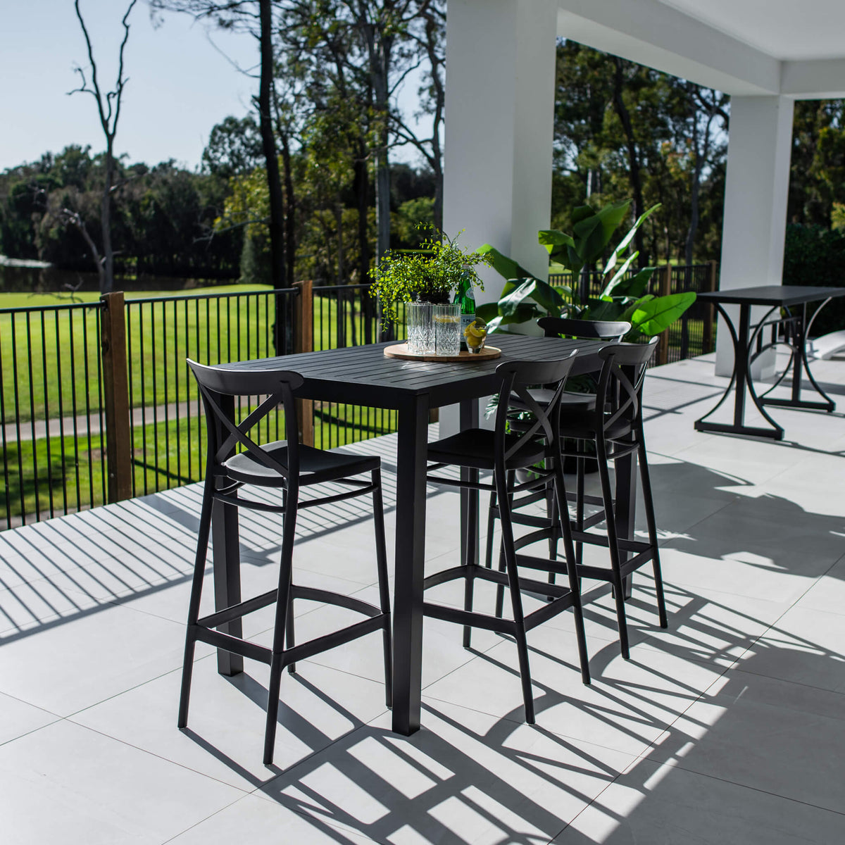 best-outdoor-furniture-Portsea 75 Aria - 5pce (150x80) - Outdoor Bar Set #color_BLACK