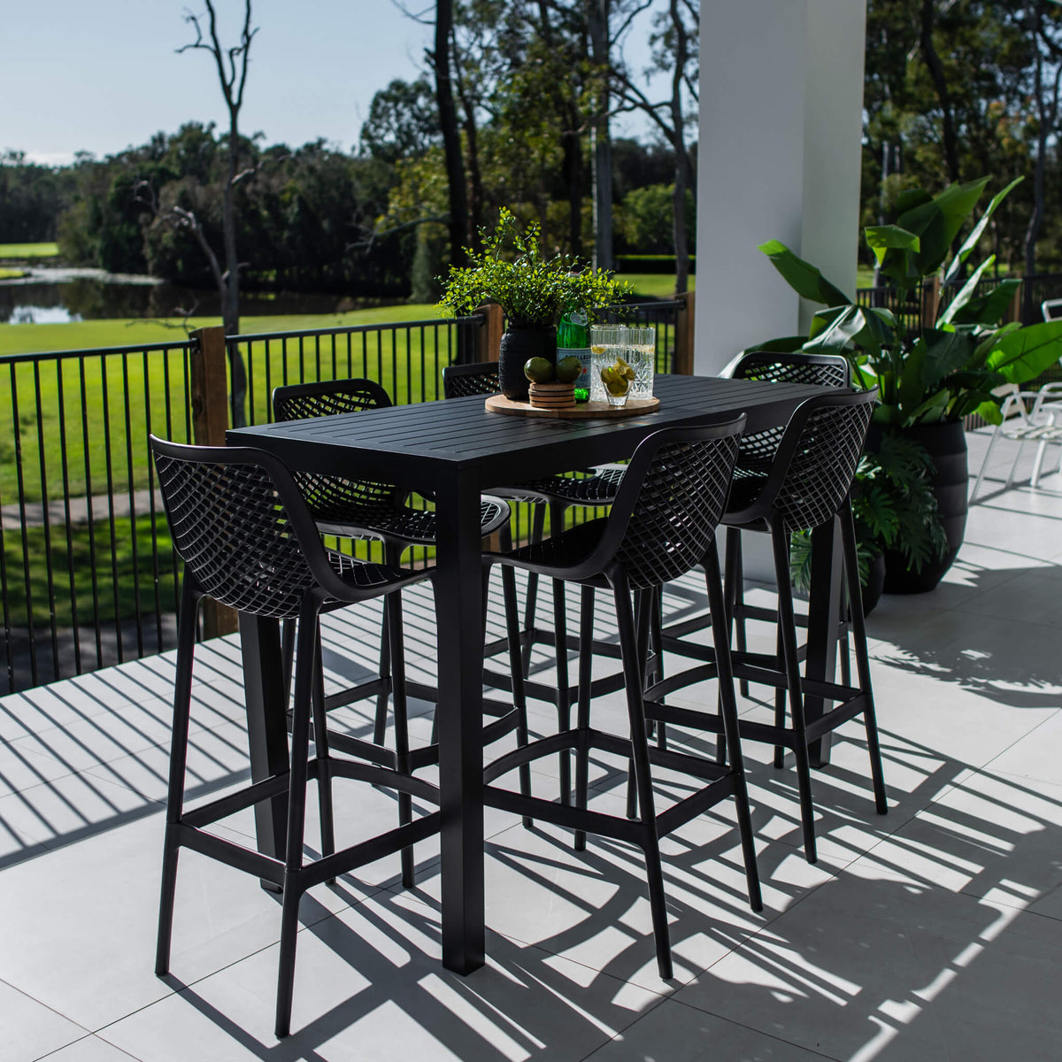 best-outdoor-furniture-Roma 75 Aria - 7pce (150x65) - Outdoor Bar Set #color_BLACK