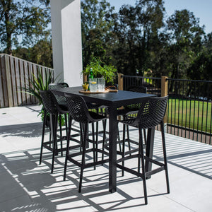 best-outdoor-furniture-Roma 75 Aria - 7pce (150x65) - Outdoor Bar Set #color_BLACK
