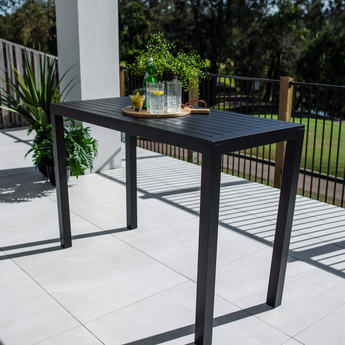 best-outdoor-furniture-Aria - (150x65) - Outdoor Bar Table #color_BLACK