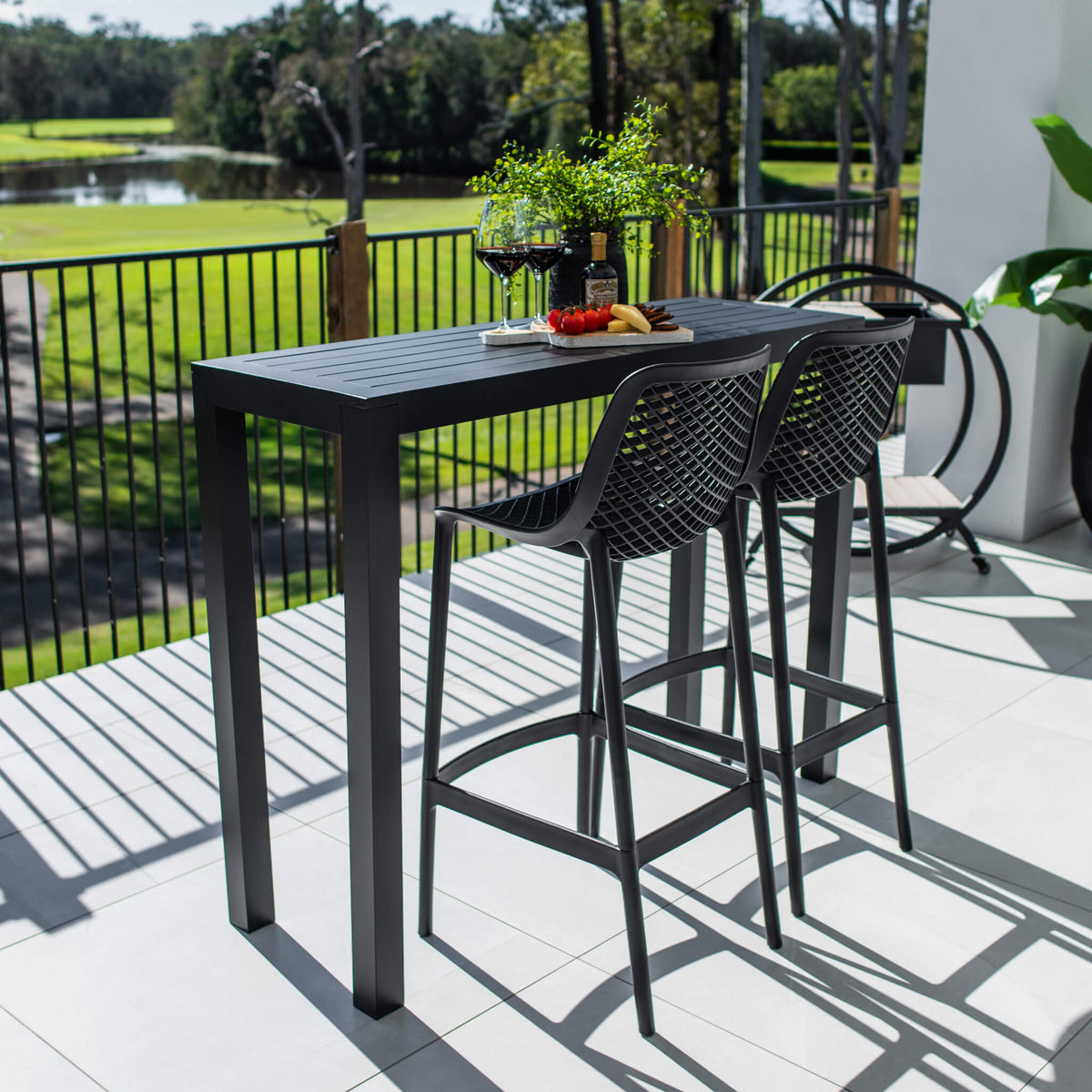 best-outdoor-furniture-Roma 75 Aria - 3pce (130x45) - Outdoor Bar Set #color_BLACK