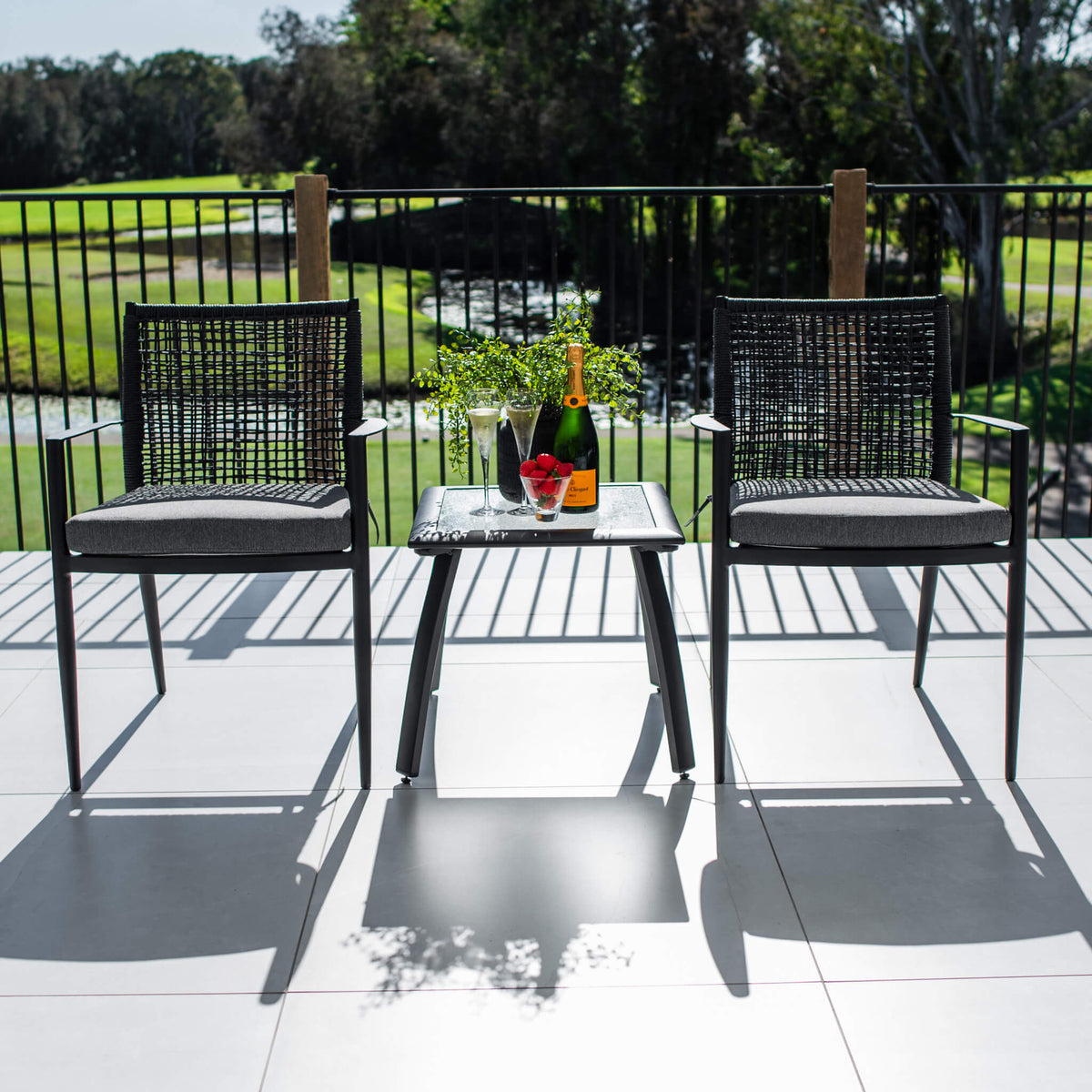 best-outdoor-furniture-Vienna Rope Shelby - 3pce - Outdoor Bistro Set #color_BLACK