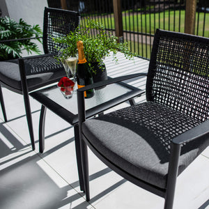 best-outdoor-furniture-Vienna Rope Shelby - 3pce - Outdoor Bistro Set #color_BLACK
