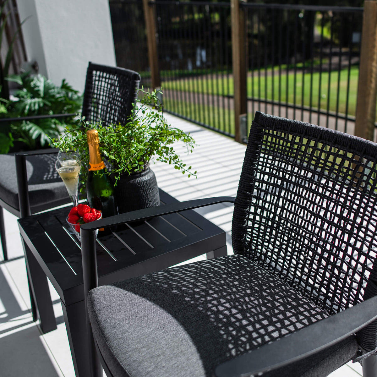 best-outdoor-furniture-Vienna Rope Slat - 3pce - Outdoor Bistro Set #color_BLACK