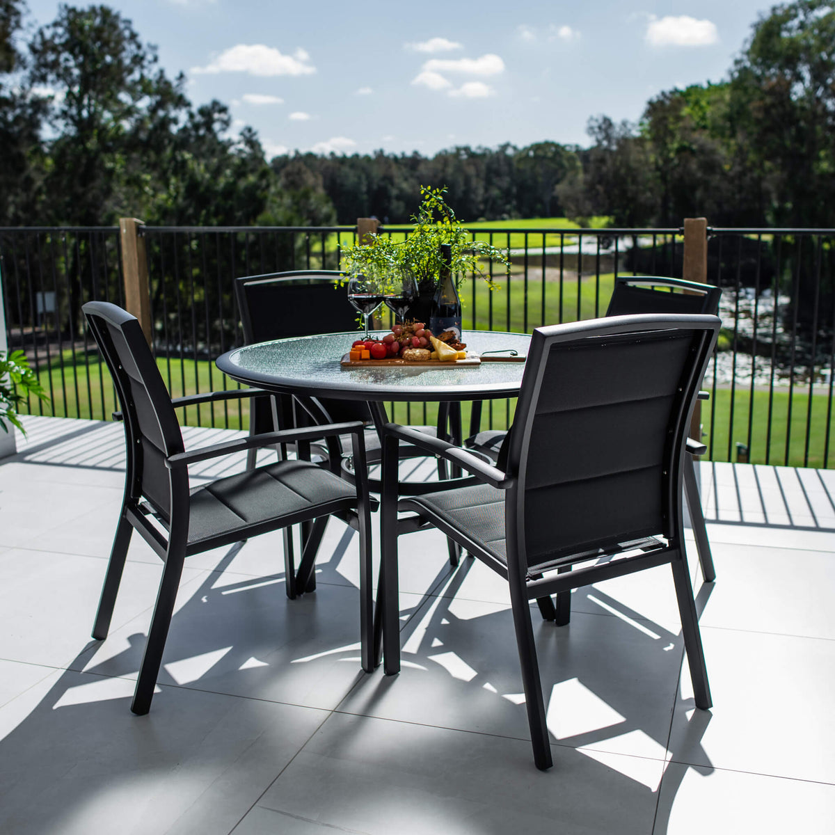 best-outdoor-furniture-Shelby Coventry - 5pce (105x105) - White/Grey Outdoor Dining Set #color_BLACK